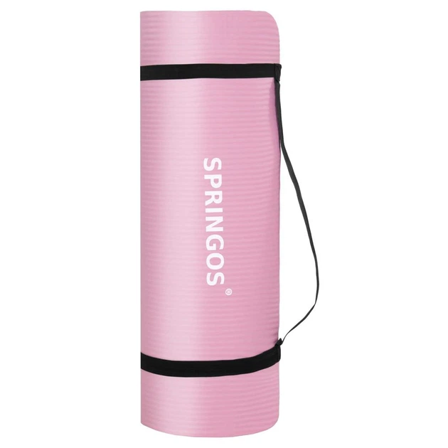 Килимок для вправ Springos Товстий Рожевий YG0040 (5907719408477) - зображення 8