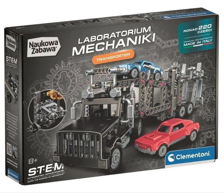 Klocki konstrukcyjne Clementoni Laboratorium Transporter 50290 (8005125502905) - obraz 1
