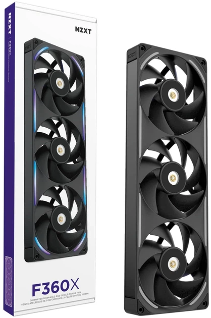 Вентилятор NZXT F360X Performance Fan 360 мм Black (5056547206677) - зображення 2