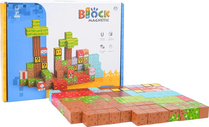 Конструктор магнітний 3D 102 елементи ZKL.CH1378 (5903864973938) - зображення 6