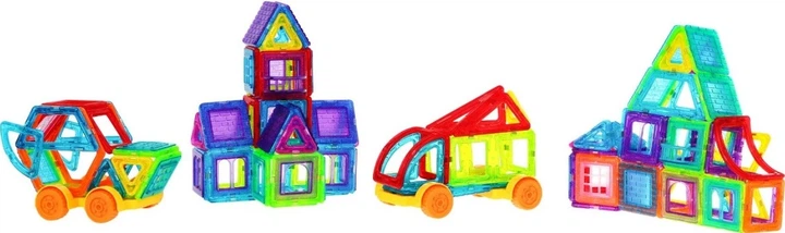 Конструктор магнітний MEGA 184 елементи ZKL.M008 (5903864909395) - зображення 6