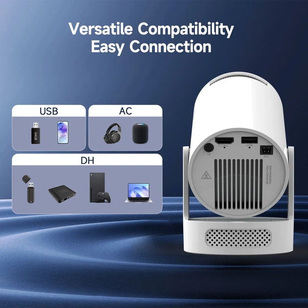 Смарт проектор Magcubic HY300 Pro Android 14, chip H726, 8K24fps, 1GB/8GB Wi-Fi 2.4G/5G Обновленная версия Кинотеатр White (19029) - изображение 12