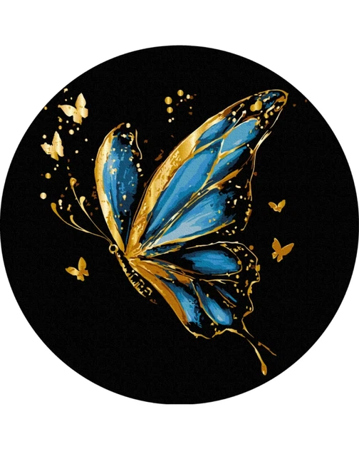 Картина за номерами кругла Метелик (Розмір M) 30x30 Brushme (RCB00117M) - Фото 1 Картина за номерами кругла Метелик (Розмір M) 30x30 Brushme (RCB00117M) - изображение 1
