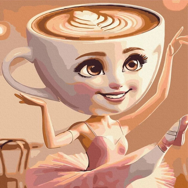 Картина за номерами Ballerina Cappuccino 40x40 Brushme (SBS037) - Фото 1 Картина за номерами Ballerina Cappuccino 40x40 Brushme (SBS037) - изображение 1