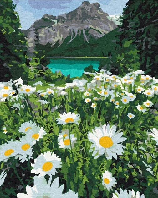 Картина за номерами Ромашки біля гір 40x50 Brushme (BS29451) - Фото 1 Картина за номерами Ромашки біля гір 40x50 Brushme (BS29451) - зображення 1