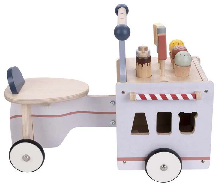 Біговел Quint Wooden Balance Bike Ice Cream Cart Jack & Jacky (640040) (8716096020199) - зображення 4