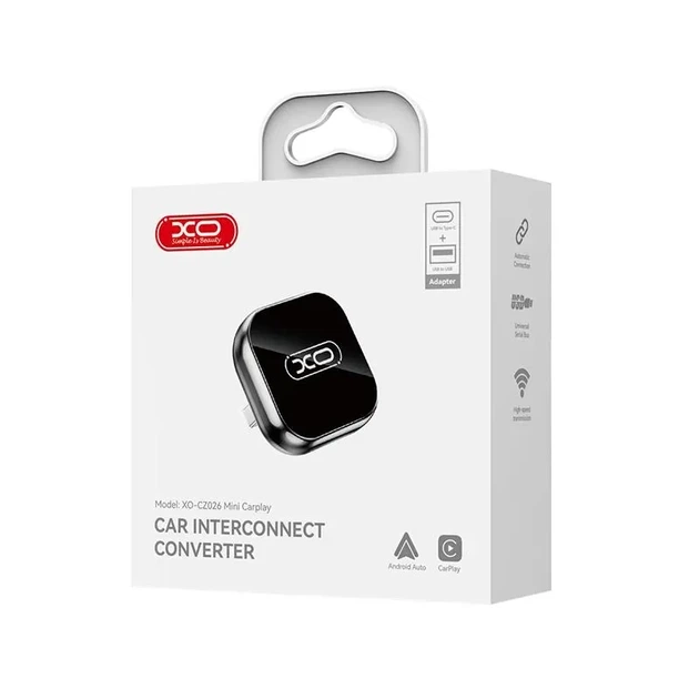 Автомобильный беспроводной CarPlay и Android Auto адаптер XO CZ026 mini Black - изображение 3
