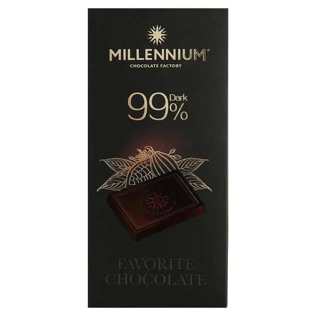 Шоколад Millennium Favorite чорний 99% 100г - Фото 1 Шоколад Millennium Favorite чорний 99% 100г - изображение 1