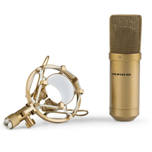 Мікрофон конденсаторний Auna MIC-900G, USB-мікрофон для стрімінгу, підкастів - зображення 5