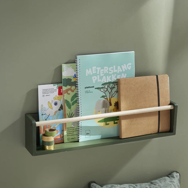 Полиця для книг The King Of The Jungle для дітей 55 x 8 x 12 см зелена (3574641613259) - зображення 2