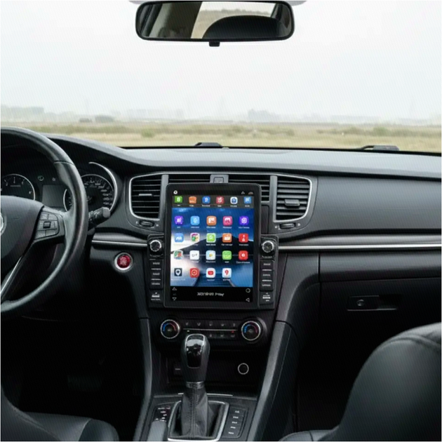 Сенсорна автомагнітола 9,5 дюймів 4 ГБ 64 ГБ 45 Вт чорний GPS Bluetooth 9582A - зображення 5