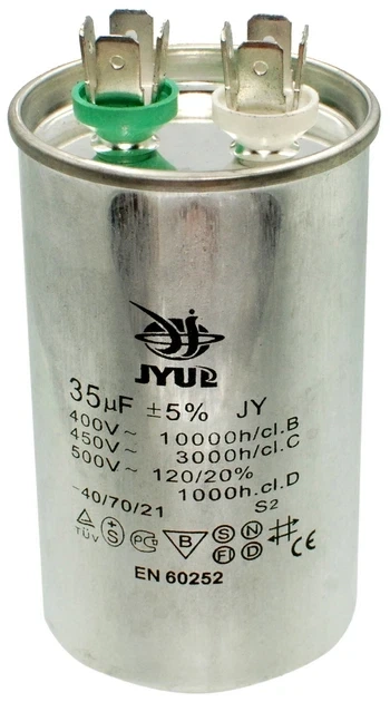 Конденсатор CBB-65 (35 мкФ, 450 VAC, алюминий, 50×86 мм) (кон342)) - изображение 3