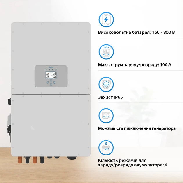 Гибридный инвертор DEYE SUN-40K-SG01HP3-EU-BM4 - Фото 3 Гибридный инвертор DEYE SUN-40K-SG01HP3-EU-BM4 - изображение 3