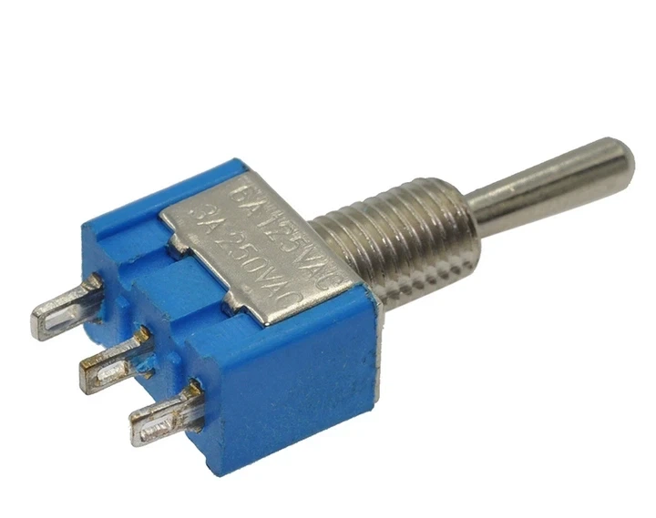 Кнопка перемикач Daier MTS-103 для інструментів (ON-OFF-ON, 3 pin, 6A, 250VAC). Артикул: кн1397 - зображення 2