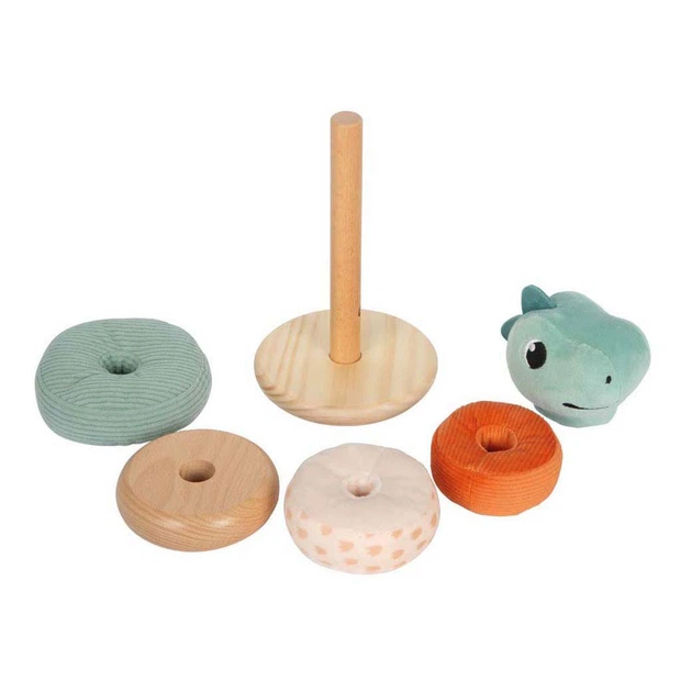 Wieża do układania Small Foot Wieża drewniana Dino (12687)(4020972126870) - obraz 4