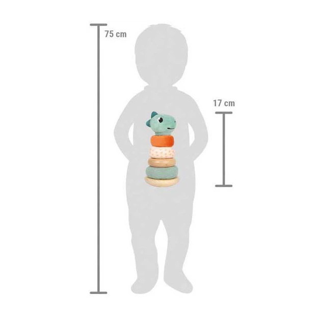 Wieża do układania Small Foot Wieża drewniana Dino (12687)(4020972126870) - obraz 7