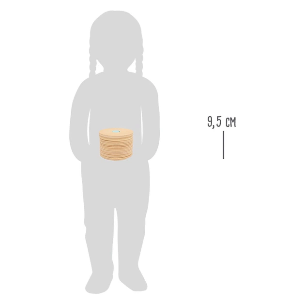 Wieża do układania Small Foot Drewniana układanka Logisteck Educational, 9 szt (3386)(4020972033864) - obraz 6