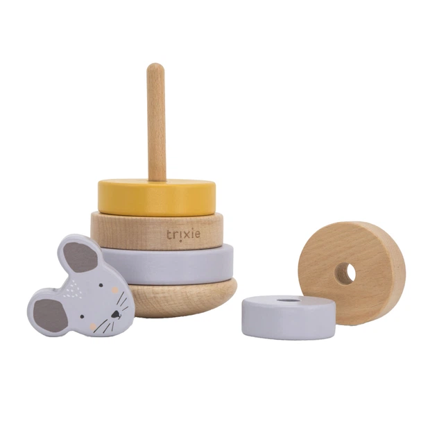 Wieża do układania Trixie Drewniana wieża do układania - Pani Myszka (36-524)(5400858365248) - obraz 2