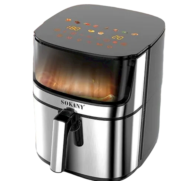 Мультипечь Sokany SK-10045 аэрогриль 8л сенсорный экран фритюрница, воздушная печь без масла аэрофритюрница 2000Вт SK-10045 - изображение 2