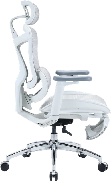 Крісло офісне з підставкою для ніг Sihoo DORO C300L Mesh White with footrest - зображення 5