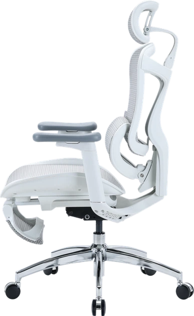 Крісло офісне з підставкою для ніг Sihoo DORO C300L Mesh White with footrest - зображення 6