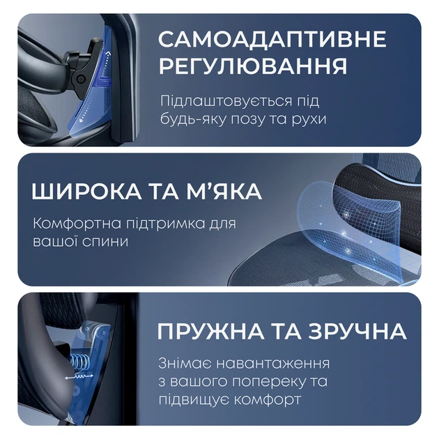 Крісло офісне з підставкою для ніг Sihoo DORO C300 Pro Mesh Black with footrest - зображення 9