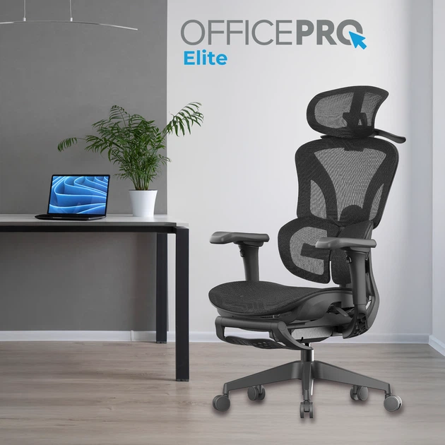 Крісло офісне OfficePro OC950B Black - зображення 9