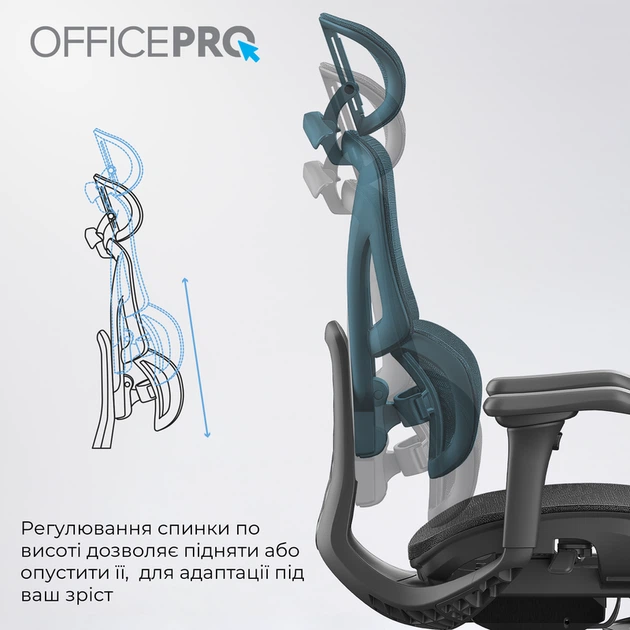 Крісло офісне OfficePro OC950B Black - зображення 11