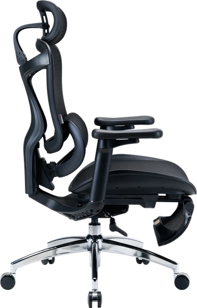 Крісло офісне з підставкою для ніг Sihoo DORO C300L Mesh Black with footrest - зображення 5