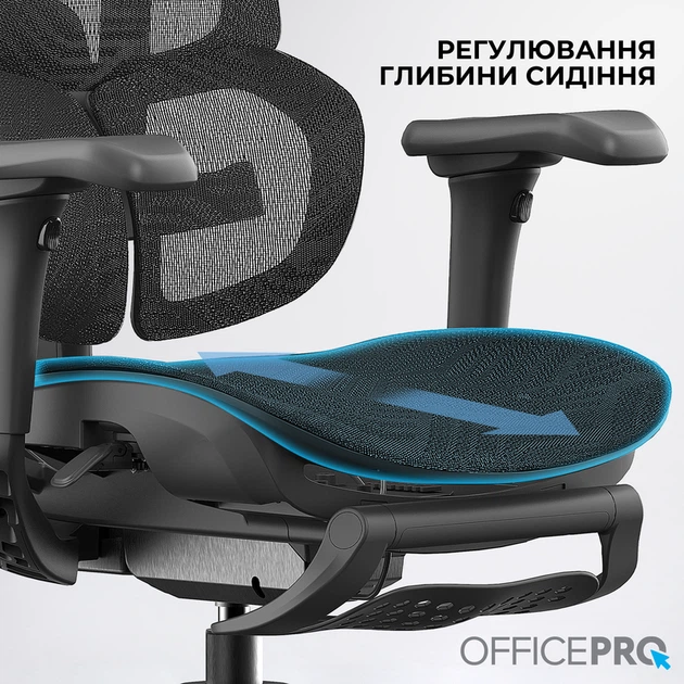Крісло офісне OfficePro OC950B Black - зображення 14