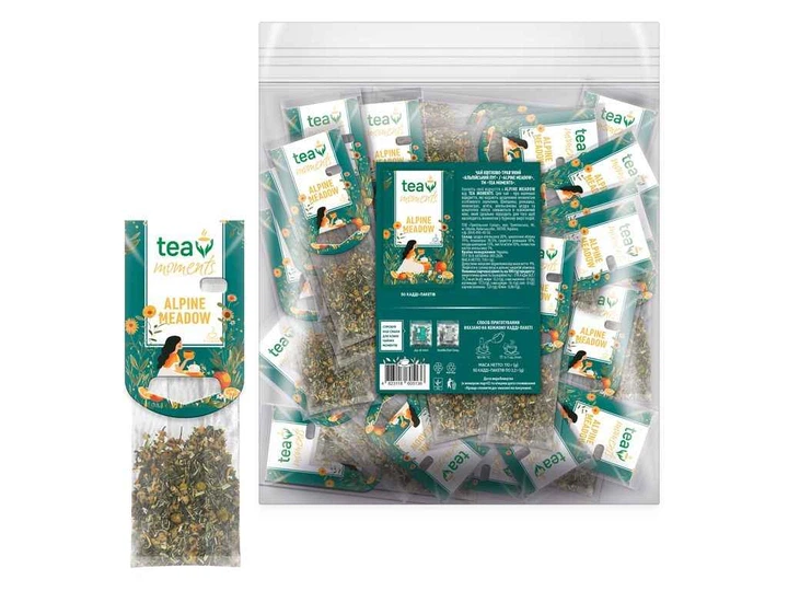 Чай пакетований фруктовий та трав`яний Tea Moments Alpine Medow кадді - пакет (2,2) 50 пакетиків - Фото 1 Чай пакетований фруктовий та трав`яний Tea Moments Alpine Medow кадді - пакет (2,2) 50 пакетиків - изображение 1