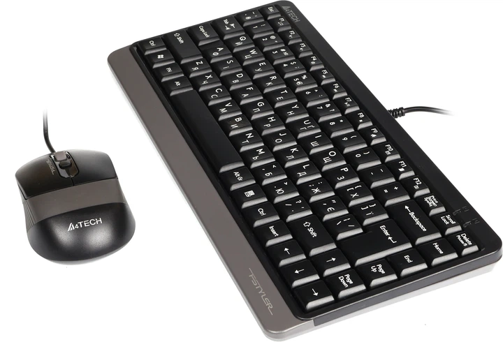 Комплект клавиатура и мышь A4Tech Fstyler F1110 проводной USB Grey (F1110 Grey) - изображение 4