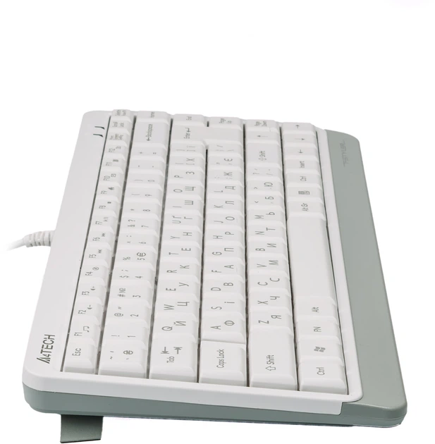 Клавіатура дротова A4Tech FK11 компактна мембранна 86 клавіш ENG/UKR 1.5 м White (FK11 USB White) - зображення 3