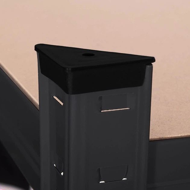 Стелаж металевий Springos HA5261 з 5 полицями до гаража підвалу Чорний 150 x 75 x 30 см (5907719476308) - зображення 8