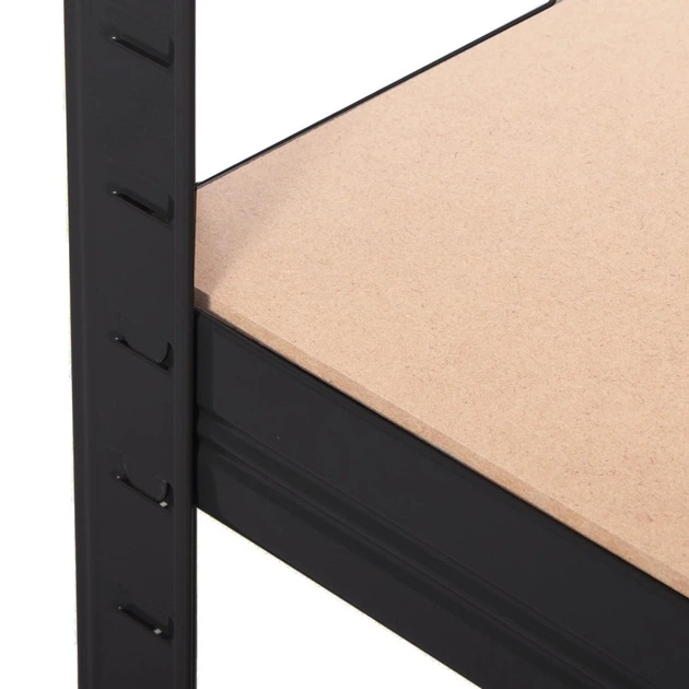 Стелаж металевий Springos HA5261 з 5 полицями до гаража підвалу Чорний 150 x 75 x 30 см (5907719476308) - зображення 9