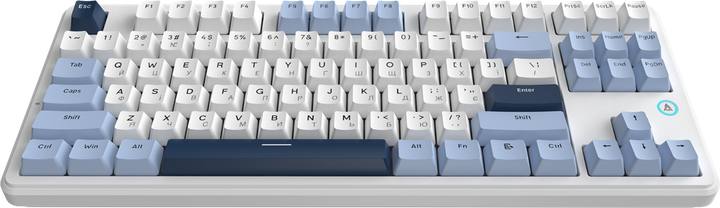Клавиатура AJAZZ AK870 V2 Flying Fish Switch White/Blue (AK870-V2-FF-BWB) - изображение 2
