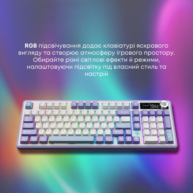 Клавиатура Ajazz AK980 V2 Gift Switch V2 Wireless/Bluetooth/USB White-Blue (AK980-V2-G-PWB) - Фото 15 Клавиатура Ajazz AK980 V2 Gift Switch V2 Wireless/Bluetooth/USB White-Blue (AK980-V2-G-PWB) - изображение 15