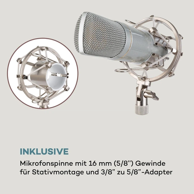 Конденсаторний мікрофон Auna MIC-920 USB (10034262) - зображення 7
