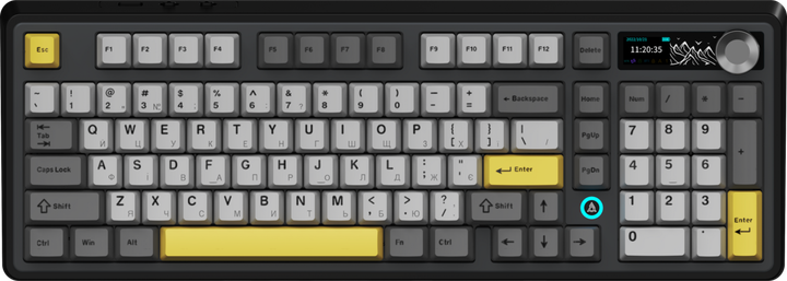 Клавиатура AJAZZ AK980 V2 Gift Switch V2 Black/Grey/Yellow (AK980-V2-G-BGY) - изображение 3