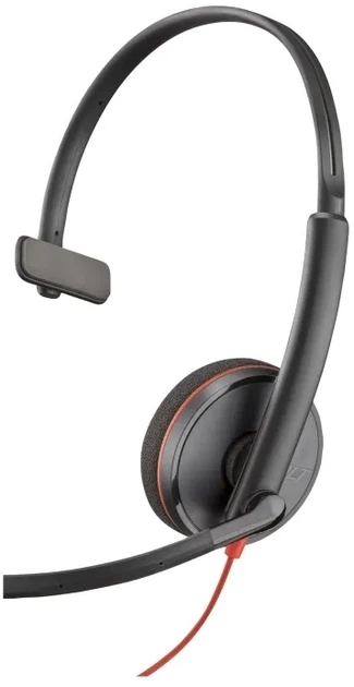 Навушники HP Poly Blackwire 3210 Monaural USB-C Headset +USB-C/A Adapter Bulk (1974984330592) - зображення 3