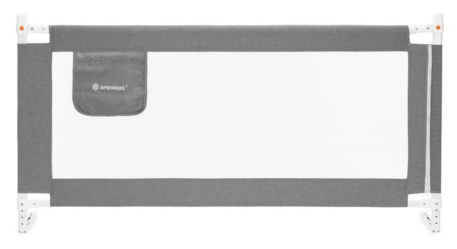 Barierka ochronna na łóżko Springos HA7526 szara 200 cm (5908455305501) - obraz 7