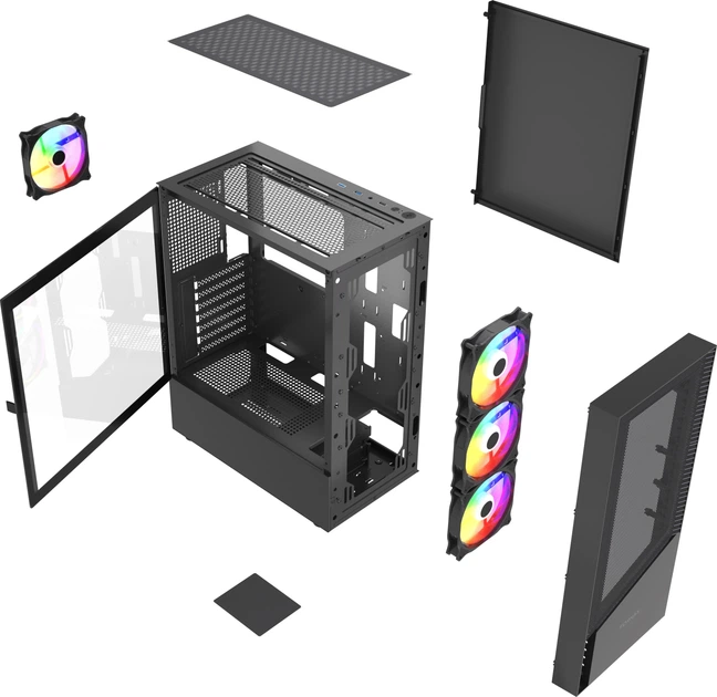 Obudowa Gembird Fornax 4300 Black (CCC-FC-4300) - obraz 9