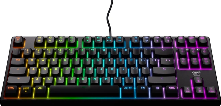 Klawiatura przewodowa Cherry Xtrfy K4V2 RGB TKL Cherry MX2A Red USB Black (CX-K4V2-RGB-TKL-R-UK) - obraz 2
