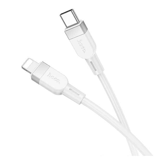 Кабель Hoco X109 Silicone Type-C to Lightning PD27W Белый - Фото 1 Кабель Hoco X109 Silicone Type-C to Lightning PD27W Белый - изображение 1