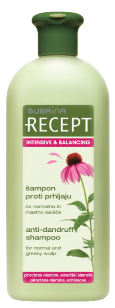 Шампунь для волосся Subrina Professional Recept Intensive & Balancing проти випадіння волосся 400 мл (3838980522109) - зображення 1