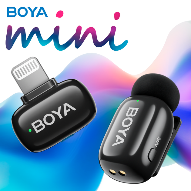 Бездротовий петличний мікрофон BOYA mini-16 Lightning Black - зображення 5