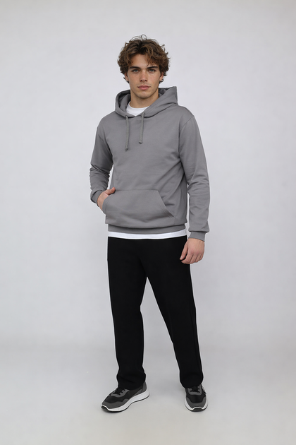 Худі чоловічий YUKI сірий 46 ЦБ-00290664 - изображение 4