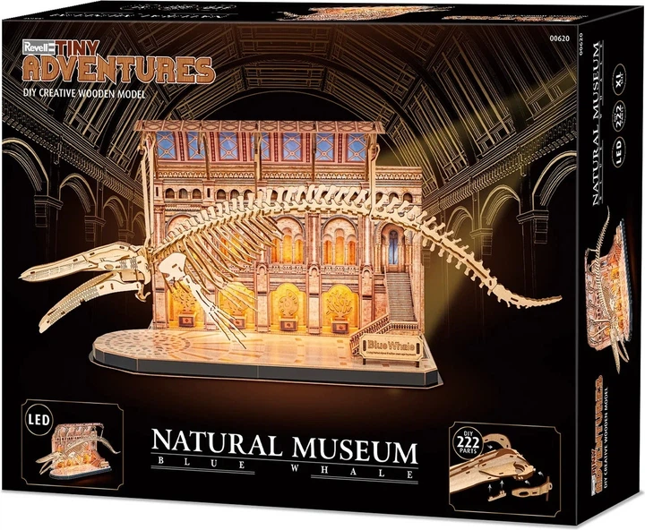Пазл Revell Tiny Adventures - Natural Museum Blue Whale 3D 222 елементи (4009803006208) - зображення 2