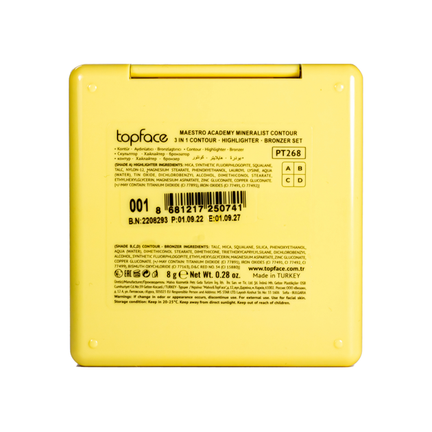 Палетка для контуринга лица Topface Maestro Academy Mineralist Contour № 001 - изображение 9
