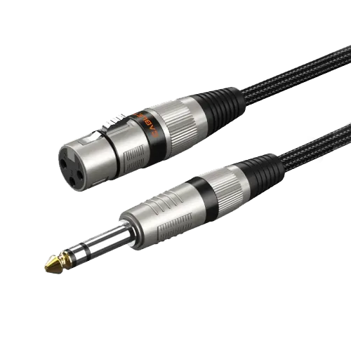 Кабель Cabletime мікрофонний Audio XLR Microphone To Jack Aux 6.5mm Male to XLR Female, 1м (CF41H) - Фото 1 Кабель Cabletime мікрофонний Audio XLR Microphone To Jack Aux 6.5mm Male to XLR Female, 1м (CF41H) - зображення 1